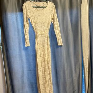 Free people white stretchy lace/crochet dress